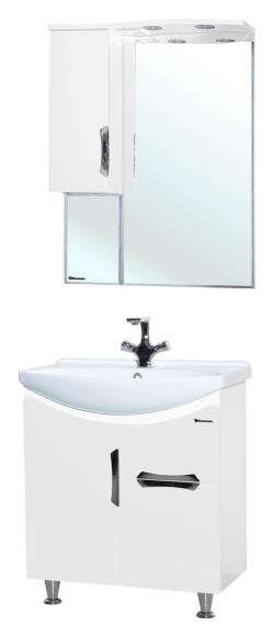 Тумба с раковиной Bellezza Лагуна 65 с 1 ящиком белая